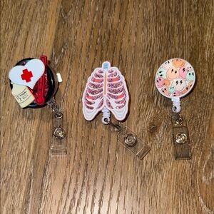 Set of Three Fun Badge Reels